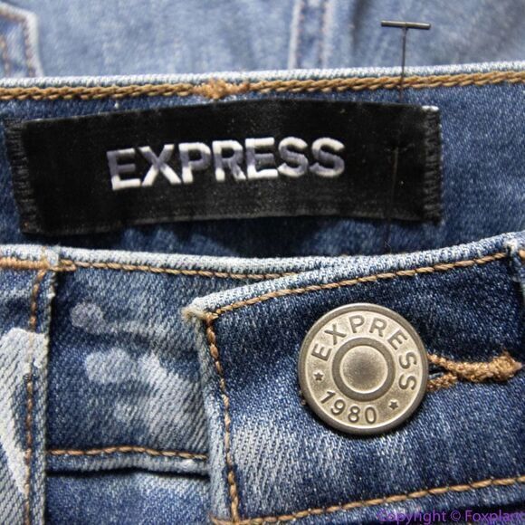 NEW‎ Express splatter jeans, 2S (2 short) - Picture 10 of 16